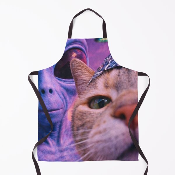 Item preview, Conspiracy Theorist Cat with Alien designed and sold by NF Designs Studio DTF.