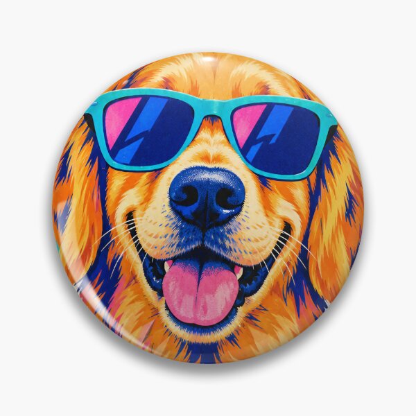 Item preview, Golden Retriever Memphis Style, Retro 80s Dog Art, Colorful Pop Graphic designed and sold by Jandedan.