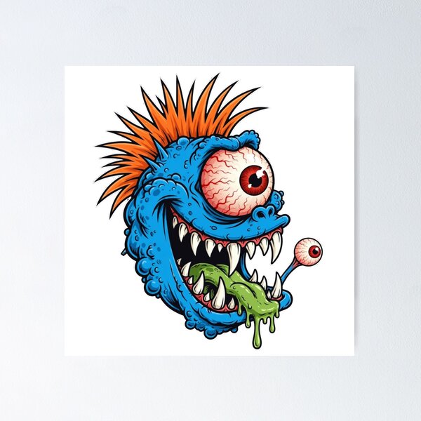 Item preview,  Blue Punk Monster  designed and sold by ThePrintArt.