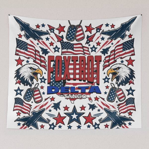 Item preview, FOXTROT DELTA TANGO American Flag designed and sold by ArtDesignTp.