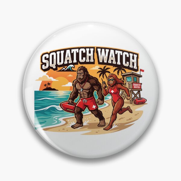 Item preview, Bigfoot Lifeguard Squatch Watch - Funny Lifeguard designed and sold by Spank My Yeti.