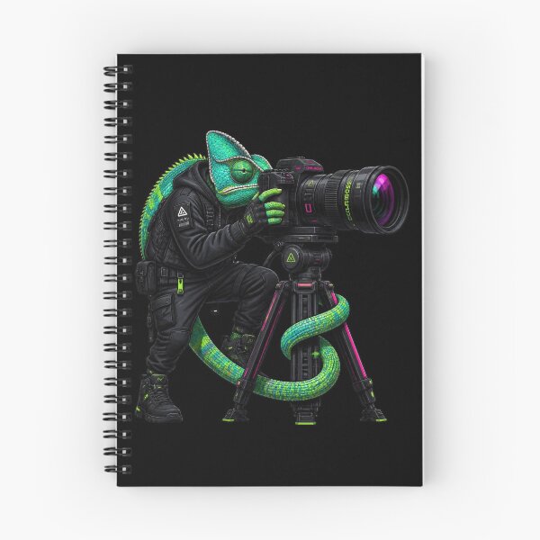 Item preview, Cyberpunk Photographer Chameleon designed and sold by LazyDayzCo.
