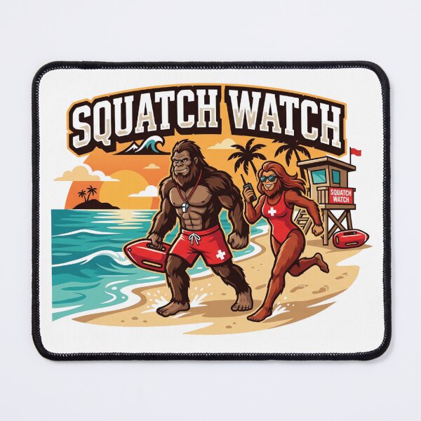 Item preview, Bigfoot Lifeguard Squatch Watch - Funny Lifeguard designed and sold by Spank My Yeti.