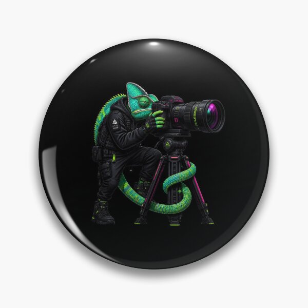 Item preview, Cyberpunk Photographer Chameleon designed and sold by LazyDayzCo.