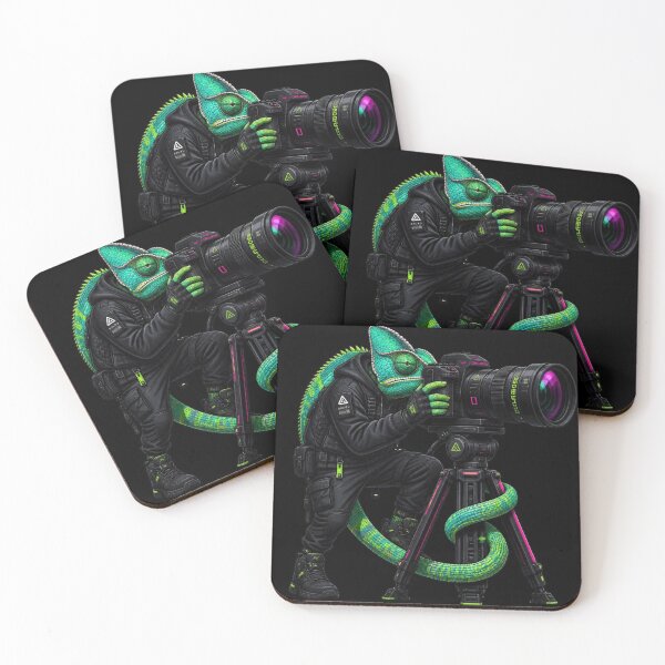 Item preview, Cyberpunk Photographer Chameleon designed and sold by LazyDayzCo.