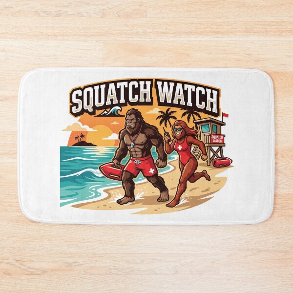 Item preview, Bigfoot Lifeguard Squatch Watch - Funny Lifeguard designed and sold by Spank My Yeti.