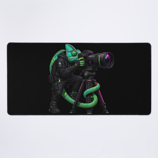 Item preview, Cyberpunk Photographer Chameleon designed and sold by LazyDayzCo.