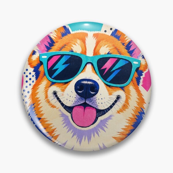 Item preview, Corgi Memphis Style, Retro 80s Dog Art, Colorful Pop Graphic designed and sold by Jandedan.