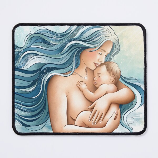 Item preview, Mother Ocean and Child – Gentleness and Maternal Connection designed and sold by CecileDhvArt.
