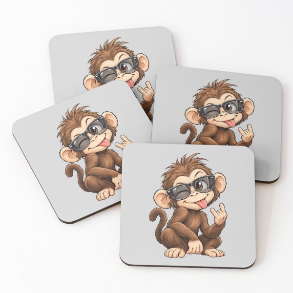 Item preview, Cute cheeky baby monkey cartoon designed and sold by SMILE88.