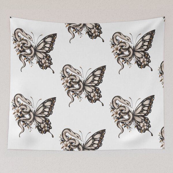 Item preview, Serpent & Butterfly designed and sold by TATOXIDE.
