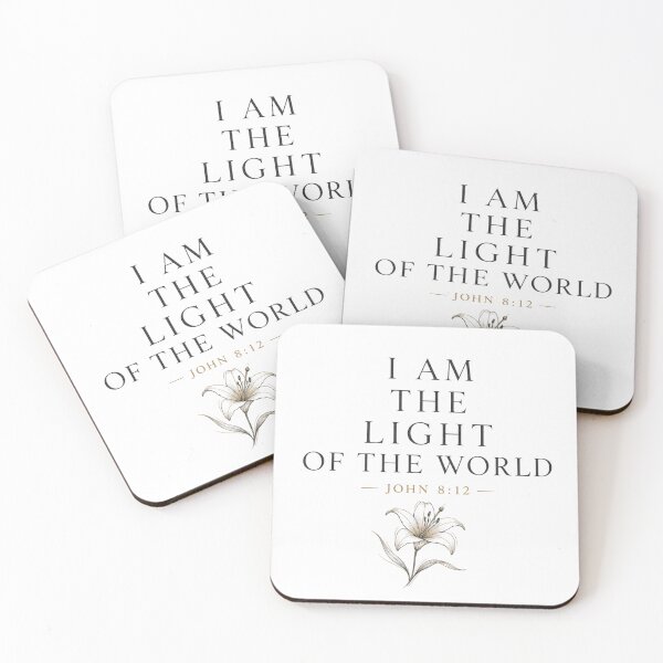 Item preview, I Am the Light of the World — John 8:12 Typography designed and sold by QCena.
