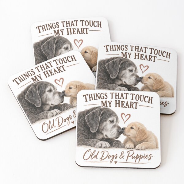 Item preview, Things That Touch My Heart – Old Dogs & Puppies designed and sold by purrtees.