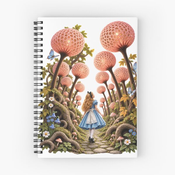 Item preview, Through the Mushroom Wood, Fantasy Forest Illustration designed and sold by wildlifethings.