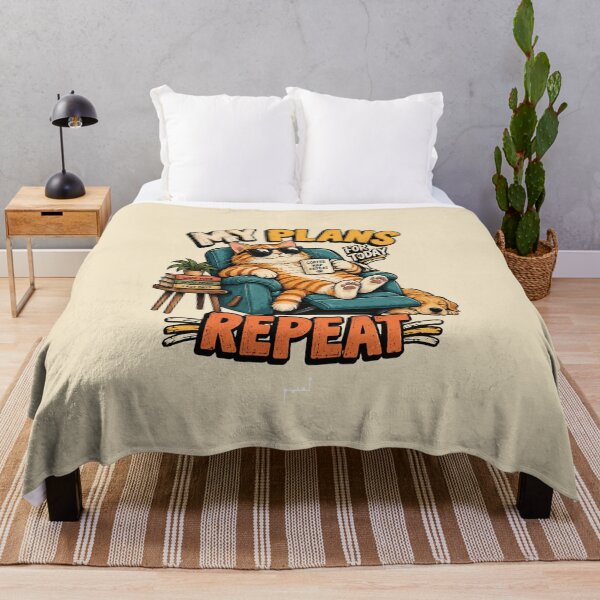 Item preview, My Plans for Today – Coffee Nap Repeat Funny Cat designed and sold by Musamem Designs.