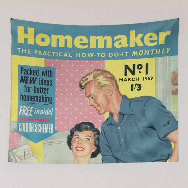 Item preview, Woman And Home Magazine Cover Vintage Girls Ladies Women Wall Art Poster Print Tee Cushion Mug Shirt designed and sold by Cool Robot Bro..