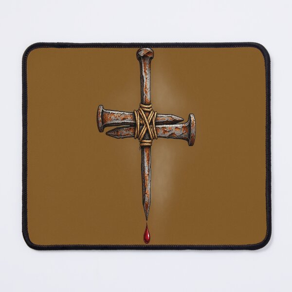 Item preview, Rusted Iron Nail Cross Red Blood Drop Art designed and sold by Francisbb.