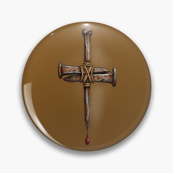 Item preview, Rusted Iron Nail Cross Red Blood Drop Art designed and sold by Francisbb.
