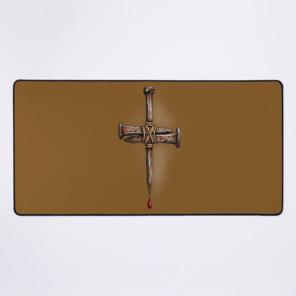 Item preview, Rusted Iron Nail Cross Red Blood Drop Art designed and sold by Francisbb.