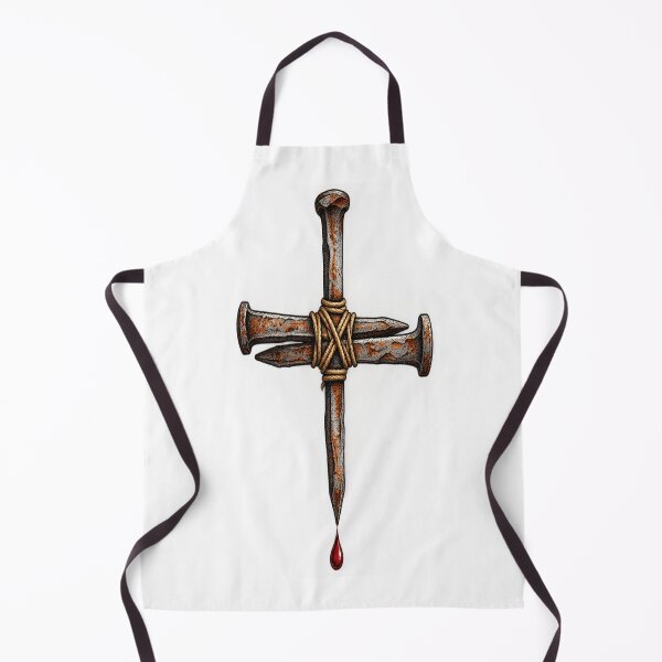 Item preview, Rusted Iron Nail Cross Red Blood Drop Art designed and sold by Francisbb.