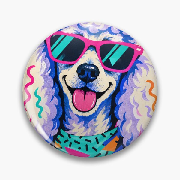 Item preview, Poodle Memphis Style, Retro 80s Dog Art, Colorful Pop Graphic designed and sold by Jandedan.