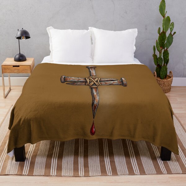 Item preview, Rusted Iron Nail Cross Red Blood Drop Art designed and sold by Francisbb.