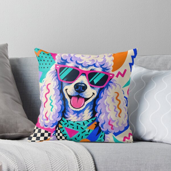 Item preview, Poodle Memphis Style, Retro 80s Dog Art, Colorful Pop Graphic designed and sold by Jandedan.