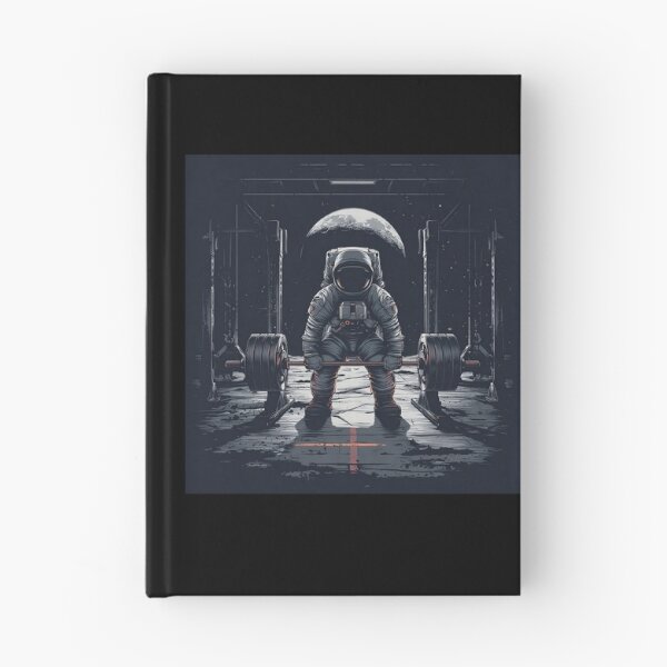 Item preview, Astronaut Deadlift – Space Gym Workout with Moon View designed and sold by D-Oles-Mercher.