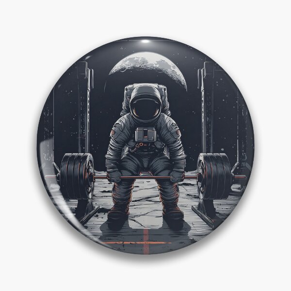 Item preview, Astronaut Deadlift – Space Gym Workout with Moon View designed and sold by D-Oles-Mercher.
