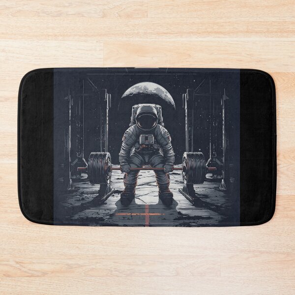 Item preview, Astronaut Deadlift – Space Gym Workout with Moon View designed and sold by D-Oles-Mercher.