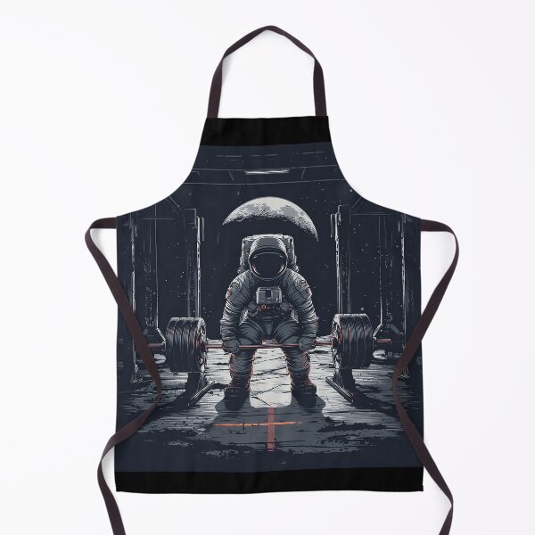 Item preview, Astronaut Deadlift – Space Gym Workout with Moon View designed and sold by D-Oles-Mercher.