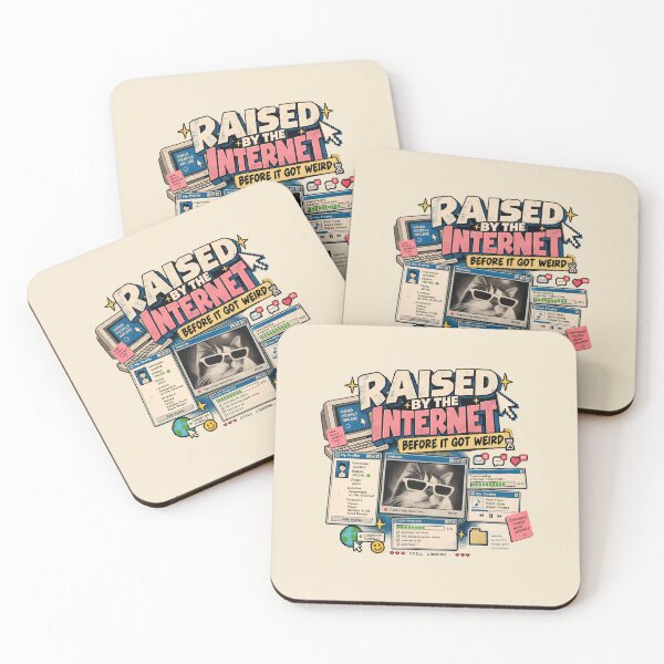 Item preview, Raised by the Internet Vintage 2010s Nostalgia Graphic designed and sold by goldzilla.studio.