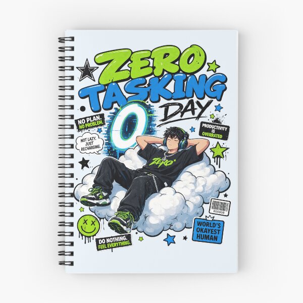 Item preview, Zero Tasking Day Chill Anime Guy Cloud Streetwear designed and sold by CloudyCatArt.