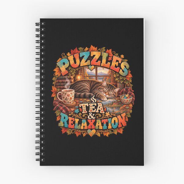Item preview, Puzzles, Tea & Relaxation – Vintage Puzzle Lover Design designed and sold by Scarlett-Goods.