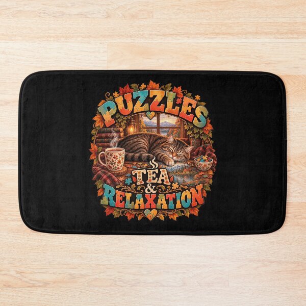 Item preview, Puzzles, Tea & Relaxation – Vintage Puzzle Lover Design designed and sold by Scarlett-Goods.