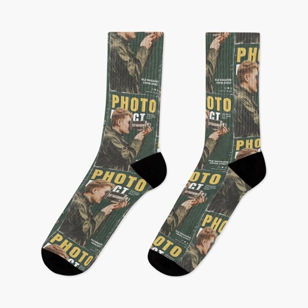 Item preview, Photo Effect Photography Vintage Magazine Hobby Enthusiast Wall Art Camera Poster Print Tee Cushion Mug Shirt designed and sold by Cool Robot Bro..