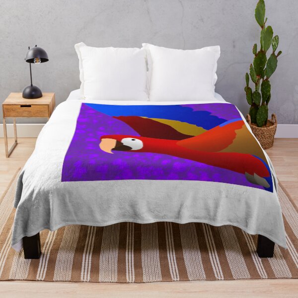 Item preview, Scarlet Macaw Flying designed and sold by hwawilmarth.