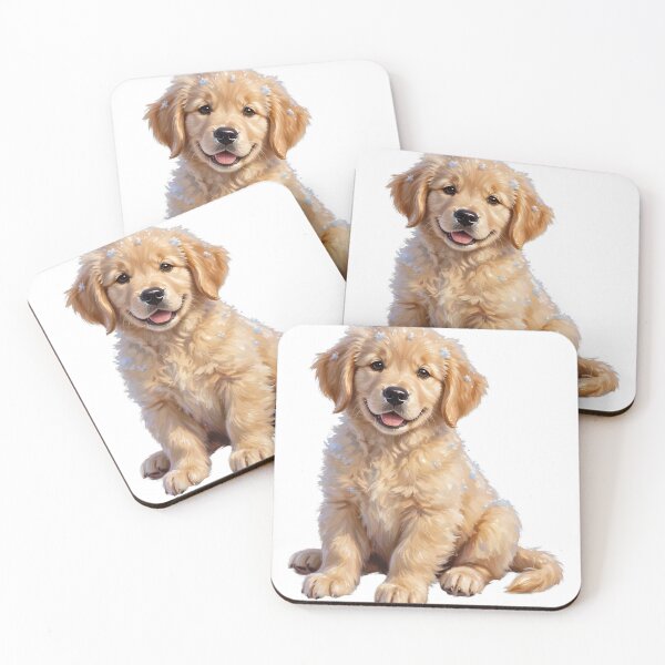 Item preview, Happy Little Puppy in Snow - Bob Ross Fan Art Dog Lover Tee designed and sold by KERK Art and Design.
