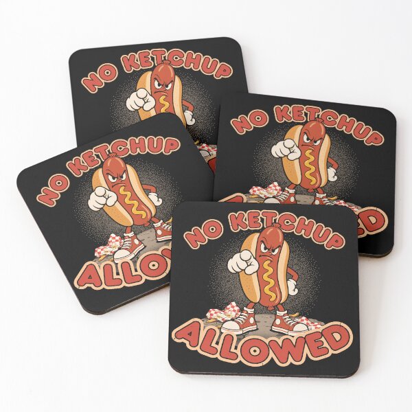 Item preview, No Ketchup Allowed Funny Hot Dog designed and sold by KennyTheBartender.