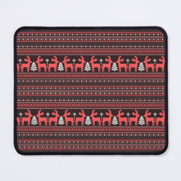 Item preview, New Year Christmas Black Red Pixel Pattern designed and sold by Noydee Red Salavan.