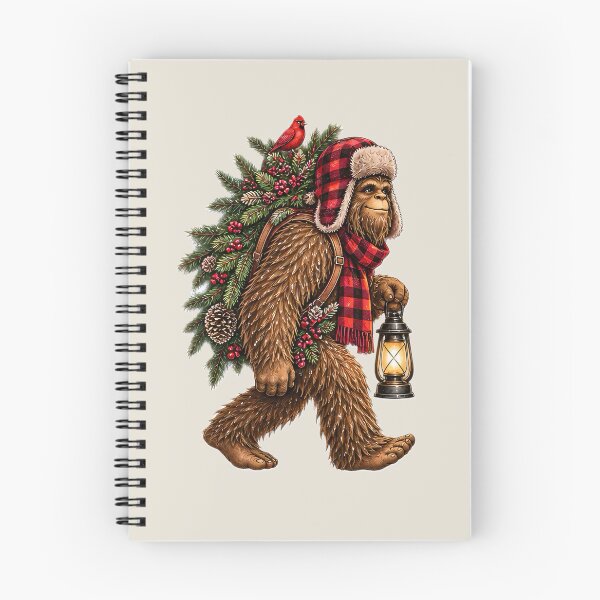 Item preview, Woodland Christmas Sasquatch – Rustic Bigfoot Holiday designed and sold by SimplyJamee.