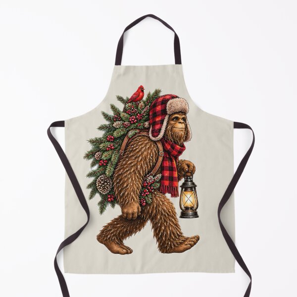 Item preview, Woodland Christmas Sasquatch – Rustic Bigfoot Holiday designed and sold by SimplyJamee.