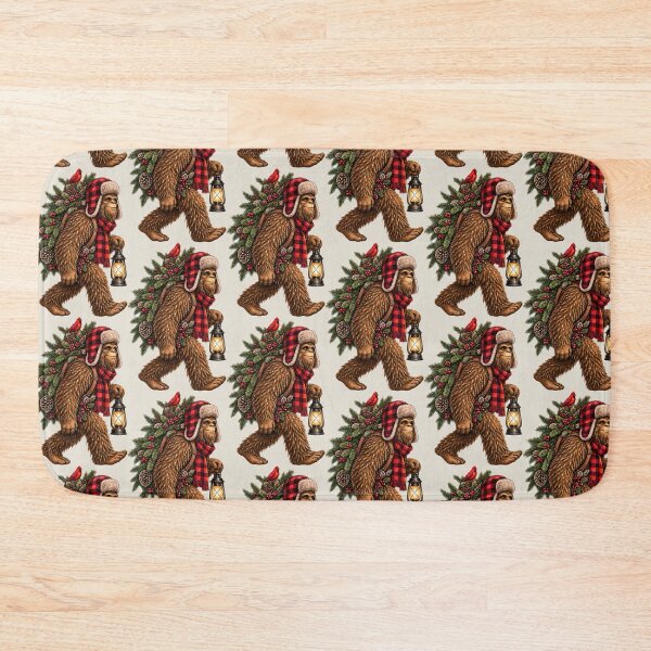 Item preview, Woodland Christmas Sasquatch – Rustic Bigfoot Holiday designed and sold by SimplyJamee.