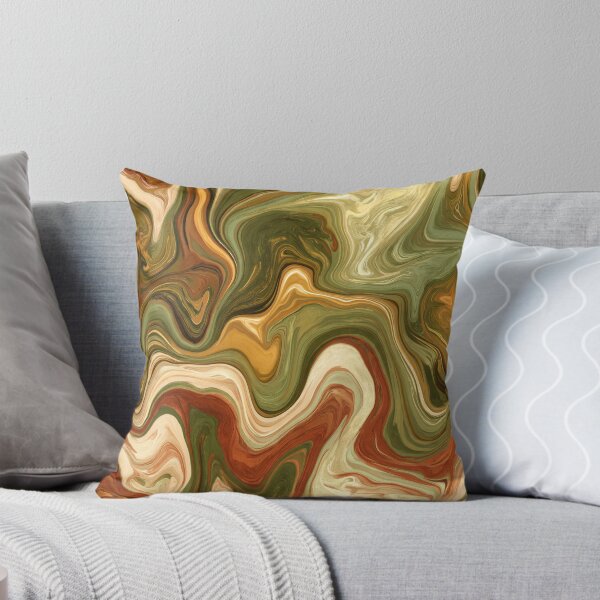 Item preview, Earthy Olive & Terracotta Liquid Marble Swirl designed and sold by AlfiB.