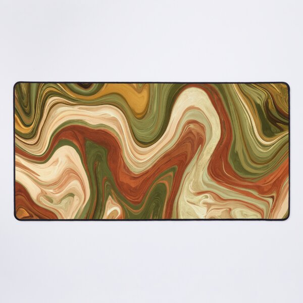 Item preview, Earthy Olive & Terracotta Liquid Marble Swirl designed and sold by AlfiB.