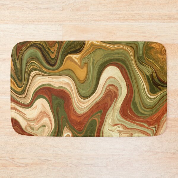 Item preview, Earthy Olive & Terracotta Liquid Marble Swirl designed and sold by AlfiB.