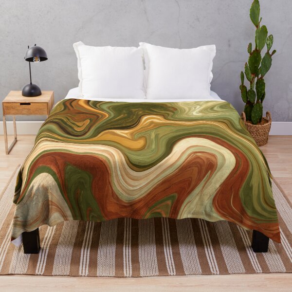Item preview, Earthy Olive & Terracotta Liquid Marble Swirl designed and sold by AlfiB.
