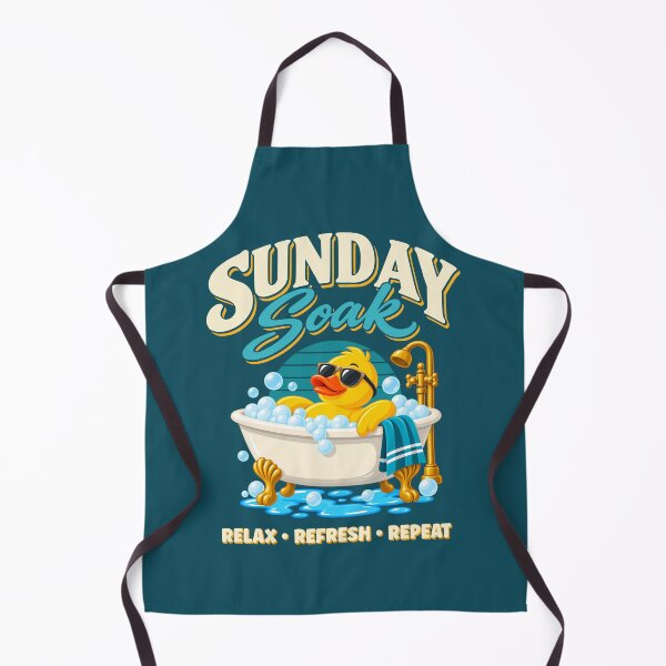 Item preview, Sunday Soak – Relax Refresh Repeat Rubber Duck designed and sold by Infinitee8hirts.