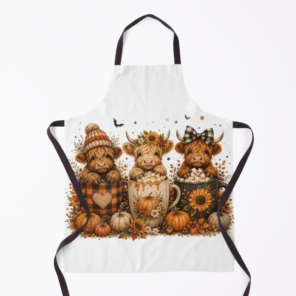 Item preview, Cozy Highland Cows Autumn Vibes designed and sold by Wild Ink Studio by Barbara.