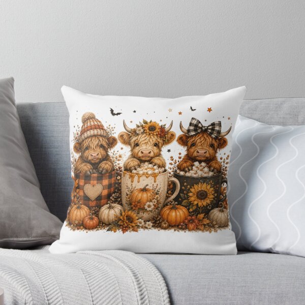 Item preview, Cozy Highland Cows Autumn Vibes designed and sold by Wild Ink Studio by Barbara.